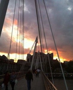 sunset over the Thames