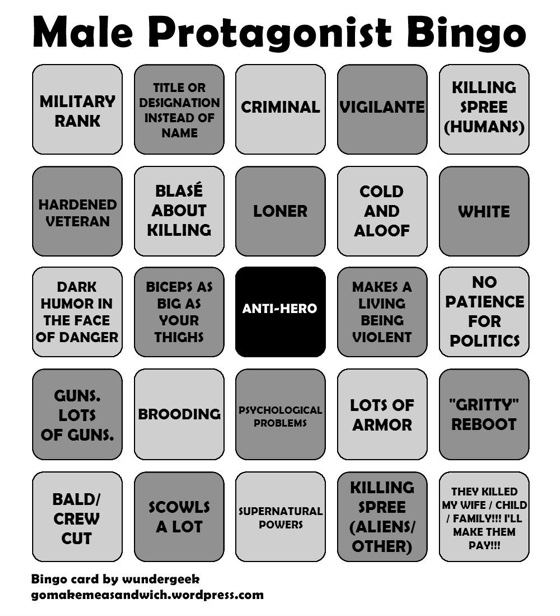 maleprotagonistbingo