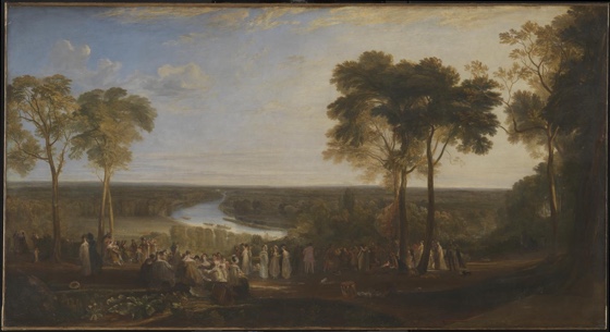 England: Richmond Hill, on the Prince Regent's Birthday exhibited 1819 by Joseph Mallord William Turner 1775-1851