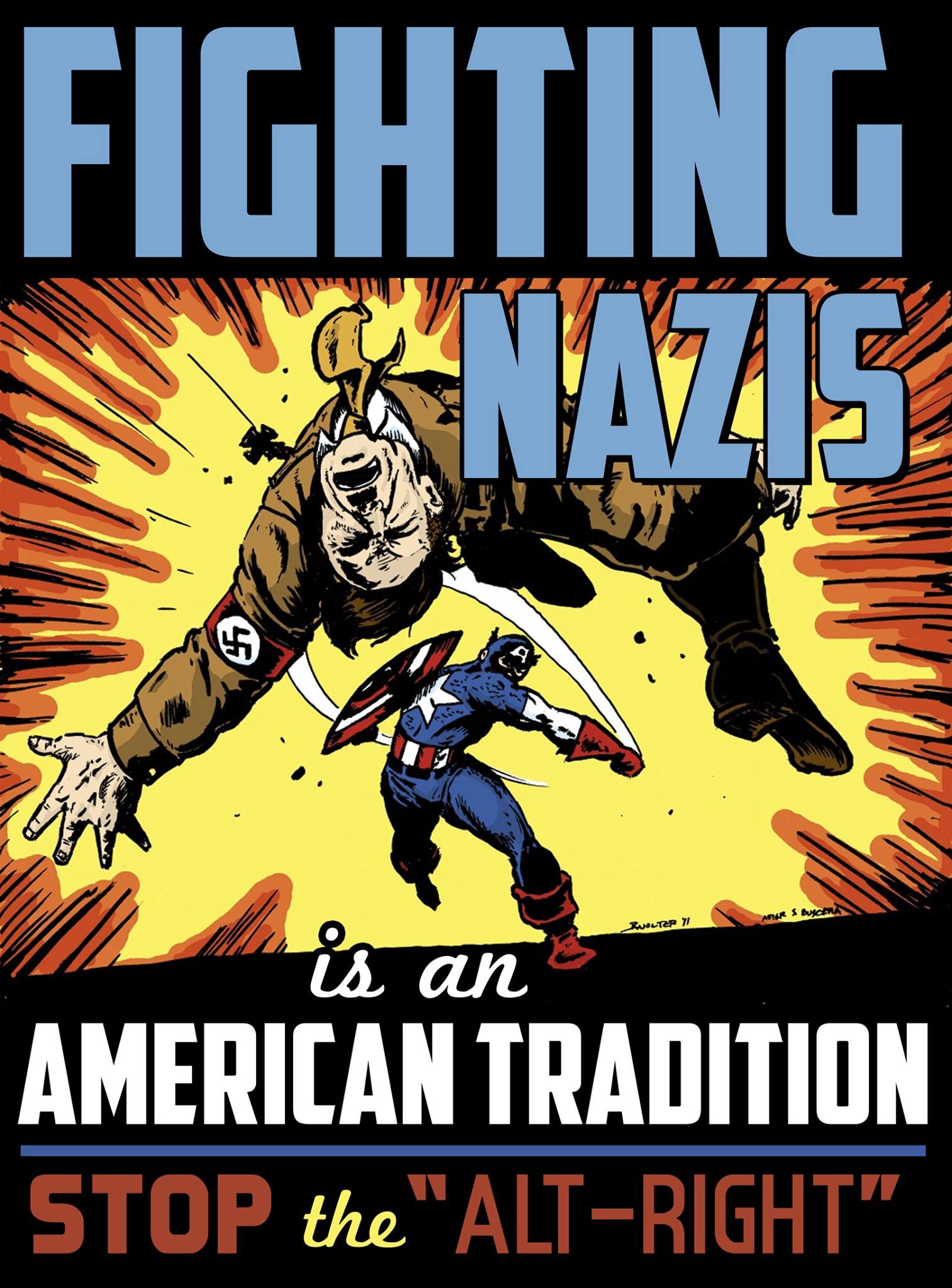 Fighting Nazis is an American tradition. Stop the "alt-right"!