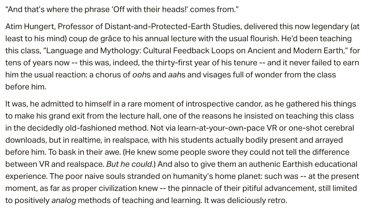 (fictional) Notes from The British Museum