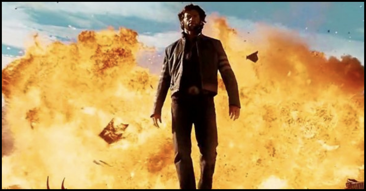 Hugh Jackman’s Logan walks away from an explosion like he can’t even feel the heat...