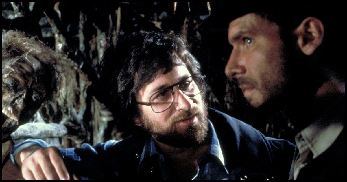 Steven Spielberg and Harrison Ford on the set of Raiders of the Lost Ark